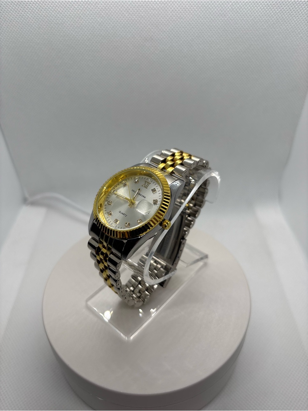 Classic Two-Tone Stainless Steel Watch - Gold & Silver